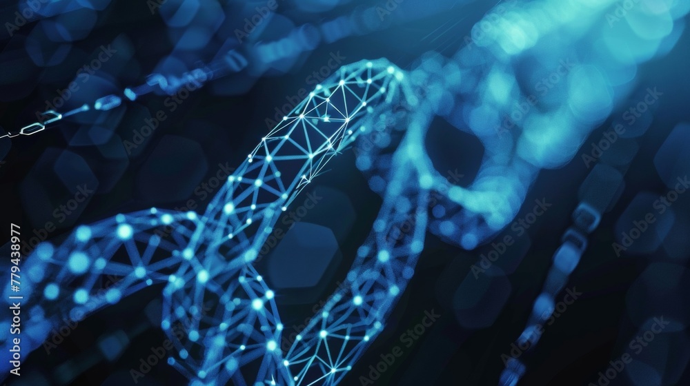 Aufkleber using blockchain technology for secure health data management ai generated illustration