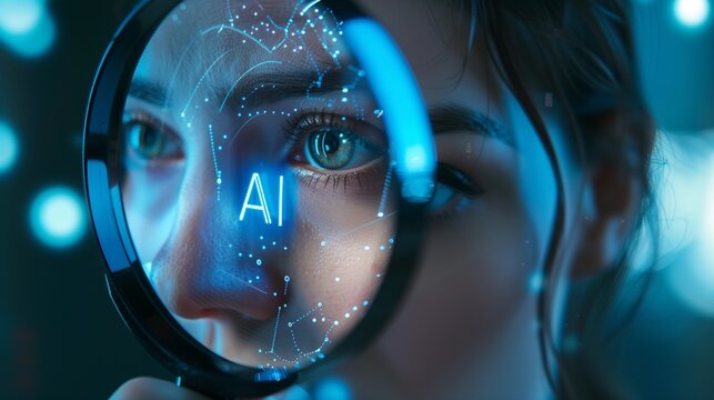 AI-powered image recognition technology, illustrating the creation of deep fake images and the manipulation of visual content using advanced artificial intelligence algorithms.