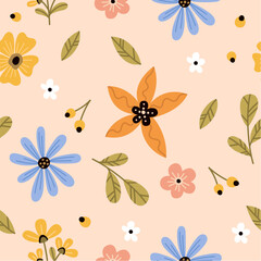 Floral print for Mother's Day. printing on postcards, wrapping paper.