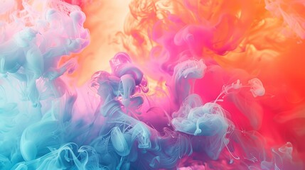 Vibrant fluorescent hues blending seamlessly  AI generated illustration