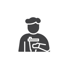 Person tasting coffee vector icon