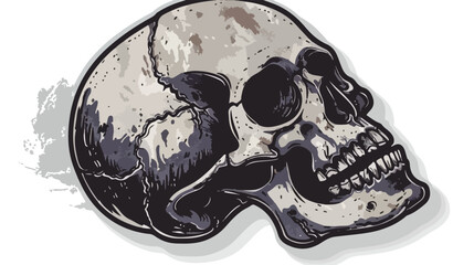 Retro distressed sticker of a cartoon spooky halloween
