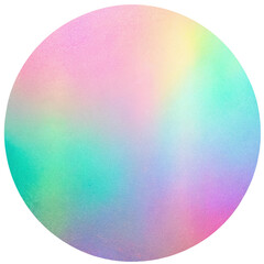 Abstract pastel neon holographic blurred grainy circle gradient, generative ai