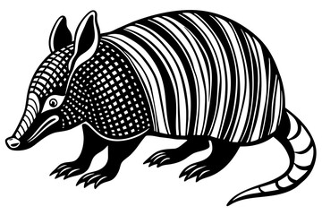 armadillo silhouette vector illustration