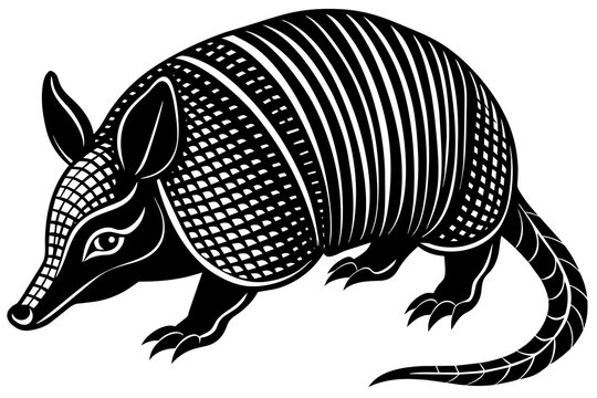 recommend clip art: armadillo silhouette vector illustration