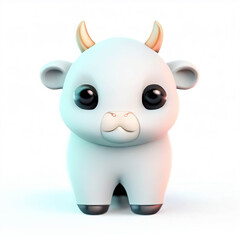 3D forest animal with beautiful colors and white background. with Generative AI technology	