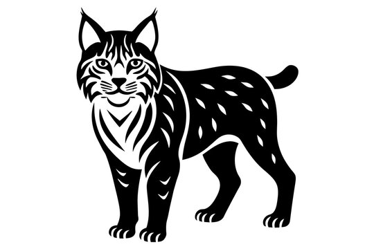 recommend clip art: bobcat silhouette vector illustration
