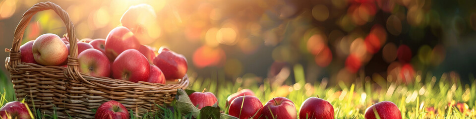 Autumn Apple Harvest in Warm Sunlight