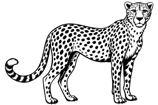 recommend clip art: cheetah silhouette vector illustration
