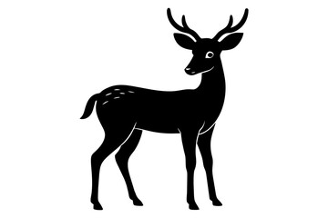 Naklejka na ściany i meble deer silhouette vector illustration