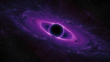 Blackhole with purple nebula