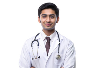 Fototapeta premium portrait of a thoughtful young male doctor