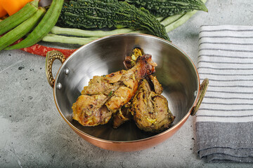 Chicken leg tikka with spices