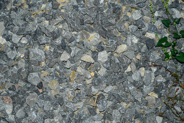 Obraz premium Szare kamyczki, gruz z bliska, kamienna tekstura