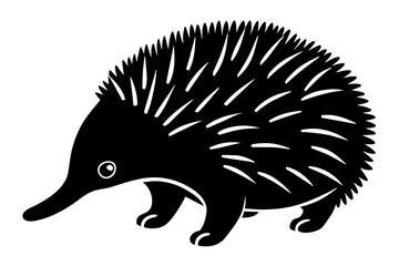 echidna silhouette vector illustration