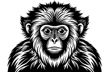 gibbon silhouette vector illustration