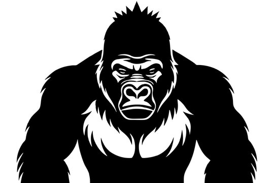 gorilla silhouette vector illustration