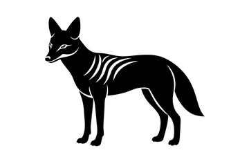 jackal silhouette vector illustration
