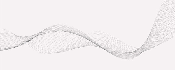 Abstract vector background with grey wavy lines
