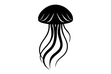 jellyfish silhouette vector illustration