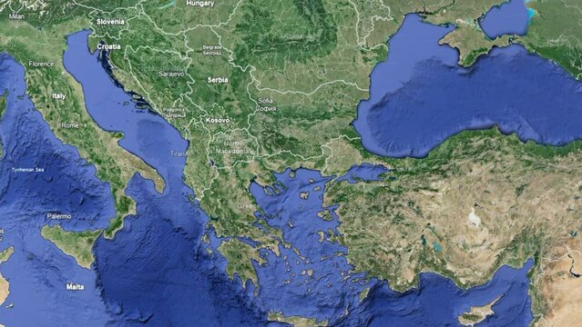 Thassos Island Greece Summer Destination Greek Islands, Google Earth Graphics Animation Video