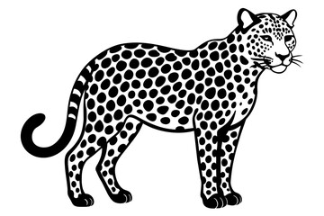leopard silhouette vector illustration