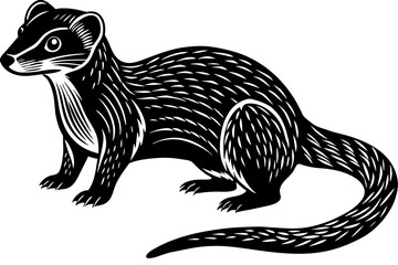 mongoose silhouette vector illustration