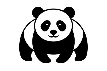 panda silhouette vector illustration