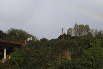 Rainbow over the park