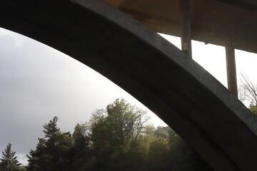 Concrete bridge in the suburbs of Bilbao - 779454581
