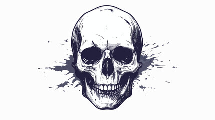 Fototapeta premium Human skull. Symbol of danger. Abstract concept icon.