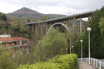 Concrete bridge in the suburbs of Bilbao - 779454797
