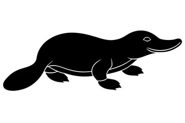 platypus silhouette vector illustration