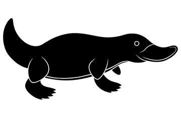platypus silhouette vector illustration