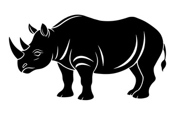 rhinoceros silhouette vector illustration