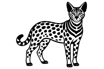 serval silhouette vector illustration