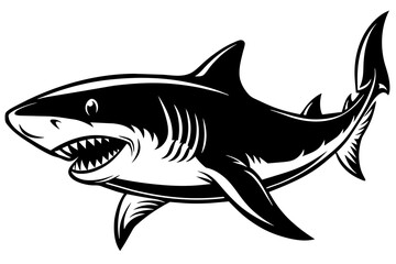 shark silhouette vector illustration