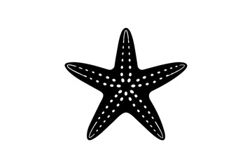 Fototapeta na wymiar starfish silhouette vector illustration