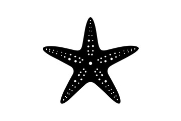 Fototapeta na wymiar starfish silhouette vector illustration