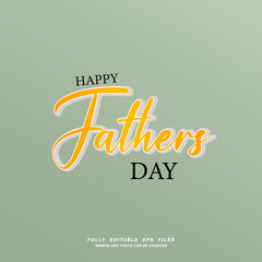 International happy  father's Day text effect