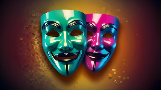 Comedy masks for theatre 