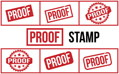 Proof Rubber Stamp Set Vector