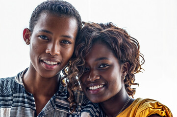 Two black girls looking at the camera
