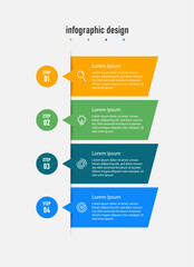 Infographics design template. timeline with 4 steps, options. can be used for workflow diagram, info chart, web design. vector illustration.
