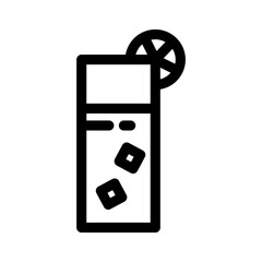 Cocktail icon or logo isolated sign symbol vector illustration - high-quality black style vector icons