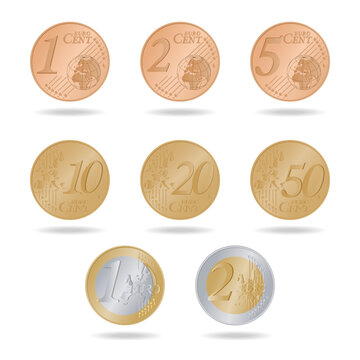 Set of coins vector image