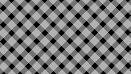 Black and white seamless pattern diagonal checkered background