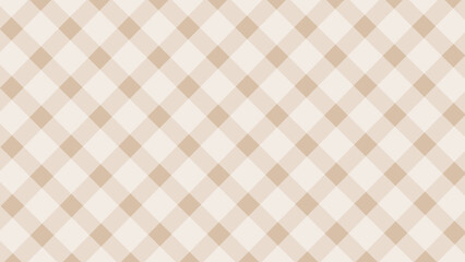 Light brown and white seamless pattern diagonal checkered background - obrazy, fototapety, plakaty