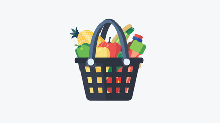Shopping basket icon. Groceries icons. Market basket -