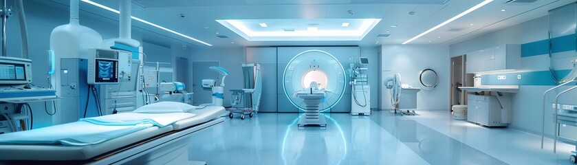 A state-of-the-art medical imaging room equipped with advanced MRI machines